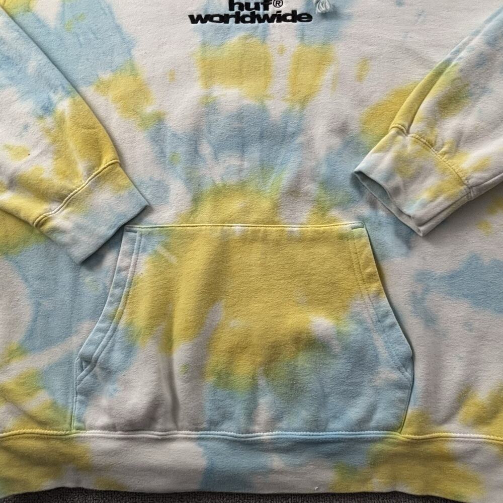 HUF Worldwide Hoodie Adult Extra Large Long Sleeve Tie Dye Casual Sweater Men's - Picture 6 of 14